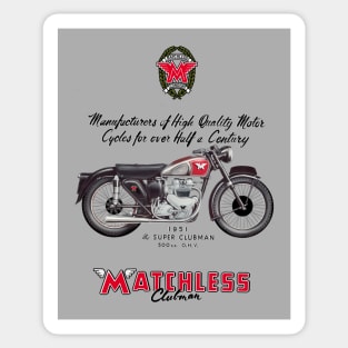 1951 Matchless Super Clubman 500cc OHV by MotorManiac Sticker